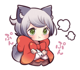 LITTLE RED WOLF GIRL sticker #13580612