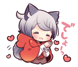 LITTLE RED WOLF GIRL sticker #13580613