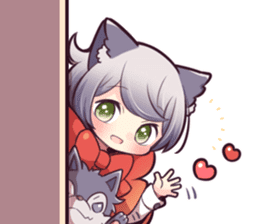 LITTLE RED WOLF GIRL sticker #13580615