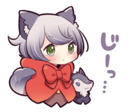 LITTLE RED WOLF GIRL sticker #13580617