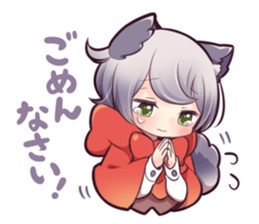 LITTLE RED WOLF GIRL sticker #13580618