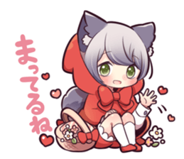 LITTLE RED WOLF GIRL sticker #13580621