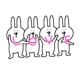 It is the reaction of the rabbit sticker #13581598