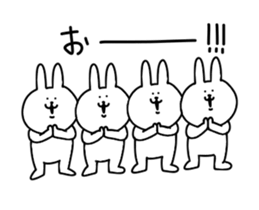 It is the reaction of the rabbit sticker #13581601