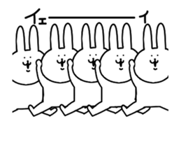 It is the reaction of the rabbit sticker #13581606