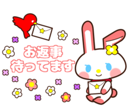 0388 of the pink rabbit sticker #13581626