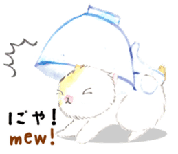 Three kittens of the watercolor sticker #13582787