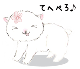 Three kittens of the watercolor sticker #13582790