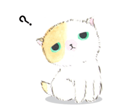 Three kittens of the watercolor sticker #13582792