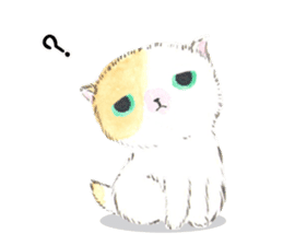 Three kittens of the watercolor sticker #13582792