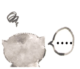 Three kittens of the watercolor sticker #13582796