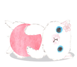 Three kittens of the watercolor sticker #13582798