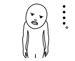 UZA moves intensely! Mr. straight face sticker #13583341