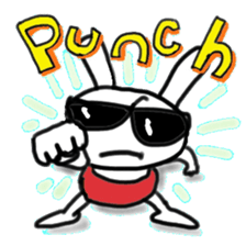 The rabbit which pretends to being nasty sticker #13583614