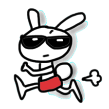 The rabbit which pretends to being nasty sticker #13583630