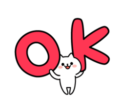 Large letters and small cat(animation) sticker #13583855