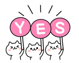 Large letters and small cat(animation) sticker #13583857