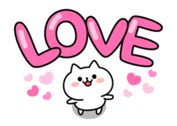 Large letters and small cat(animation) sticker #13583876