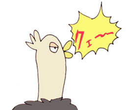 Surreal and Funny ostriches sticker #13584006