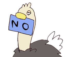 Surreal and Funny ostriches sticker #13584010