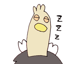 Surreal and Funny ostriches sticker #13584013