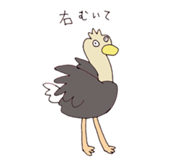 Surreal and Funny ostriches sticker #13584025