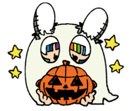 Halloween of cute girl sticker #13584313