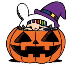 Halloween of cute girl sticker #13584314