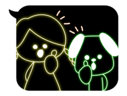 Moving neon sticker sticker #13585374