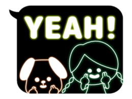 Moving neon sticker sticker #13585375