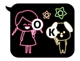 Moving neon sticker sticker #13585376