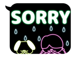 Moving neon sticker sticker #13585381