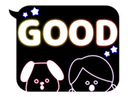 Moving neon sticker sticker #13585382