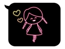 Moving neon sticker sticker #13585385