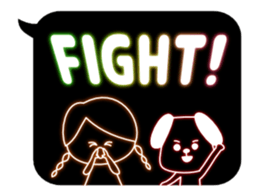 Moving neon sticker sticker #13585386