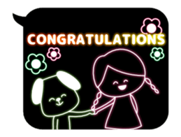 Moving neon sticker sticker #13585388