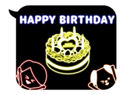 Moving neon sticker sticker #13585389