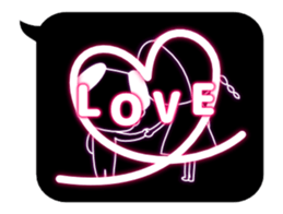 Moving neon sticker sticker #13585390