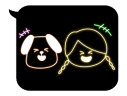 Moving neon sticker sticker #13585391