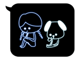 Moving neon sticker sticker #13585392