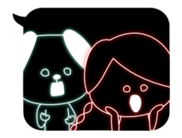 Moving neon sticker sticker #13585393