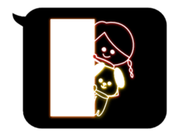 Moving neon sticker sticker #13585394