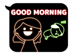 Moving neon sticker sticker #13585395