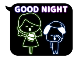 Moving neon sticker sticker #13585396