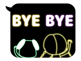 Moving neon sticker sticker #13585397