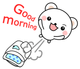 Greetings sticker of polar Bear. Basic 2 sticker #13585752