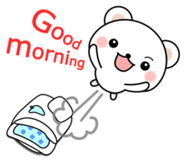 Greetings sticker of polar Bear. Basic 2 sticker #13585752