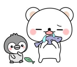 Greetings sticker of polar Bear. Basic 2 sticker #13585754