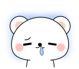 Greetings sticker of polar Bear. Basic 2 sticker #13585762