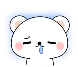 Greetings sticker of polar Bear. Basic 2 sticker #13585762